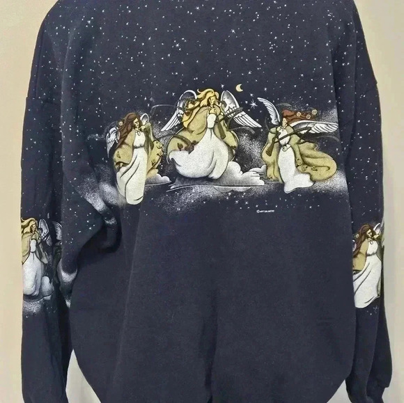 Vintage Art Unlimited Sportswear Sweatshirt With Angels Size XL EUC - Picture 10 of 16